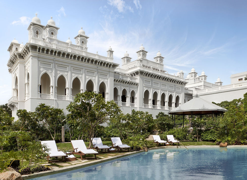 Built in 1893 by the Prime Minister of Hyderabad, Nawab Sir Viqar-ul-Umra, this spectacular palace was later purchased by the sixth Nizam—then the world's richest man—to serve as a royal residence and state guest house. Today, leased to the Taj Group and meticulously restored under the guidance of Princess Esra, the hilltop estate allows travelers to live exactly like the Nizams did.