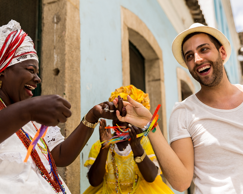 Brazilian women "Baiana" in Pelourinho, Salvador, Bahia, Brazil - by filipefrazao from Getty Images Signature