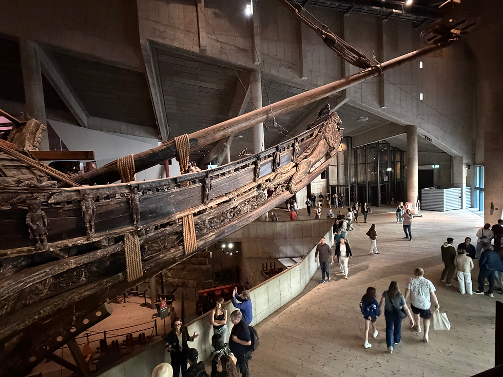 Carefully preserved ship at the Vasa museum