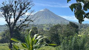 The Arenal Volcano in La Fortuna, Costa Rica. View from our AirBB.