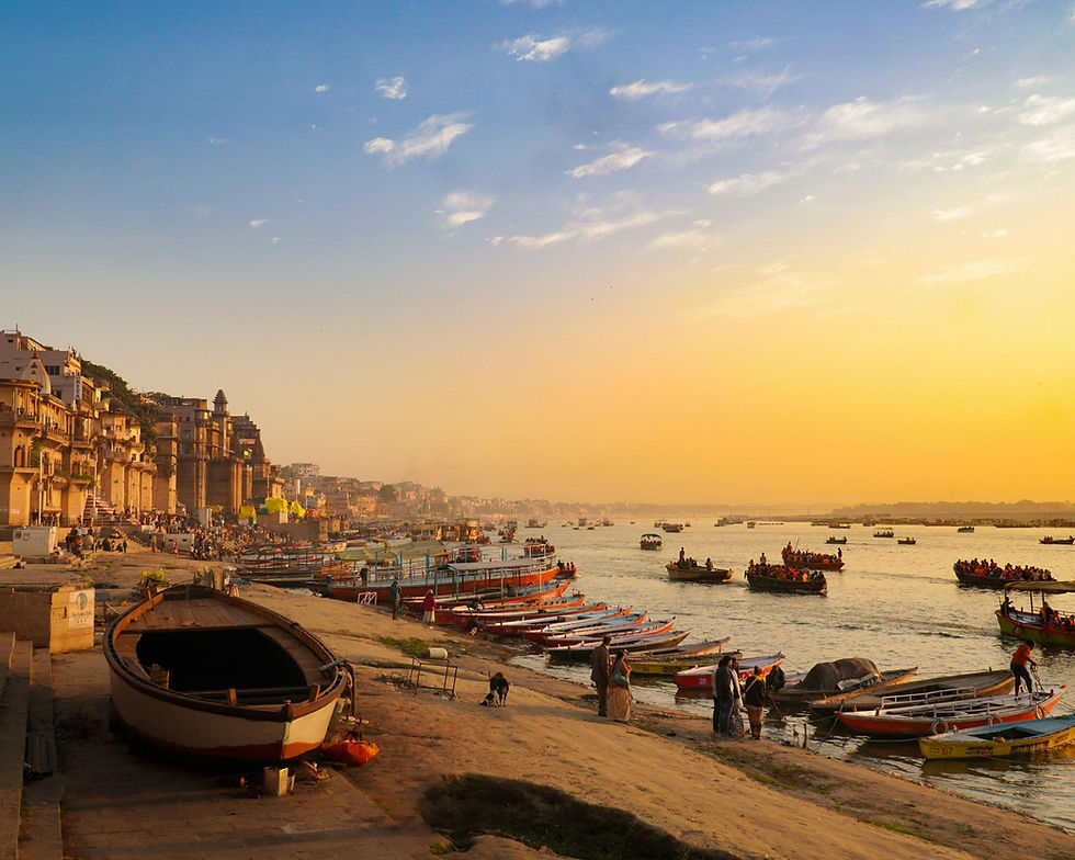 Golden Hour on the Ghats of Varanasi, India by Arto Suraj from Pexels