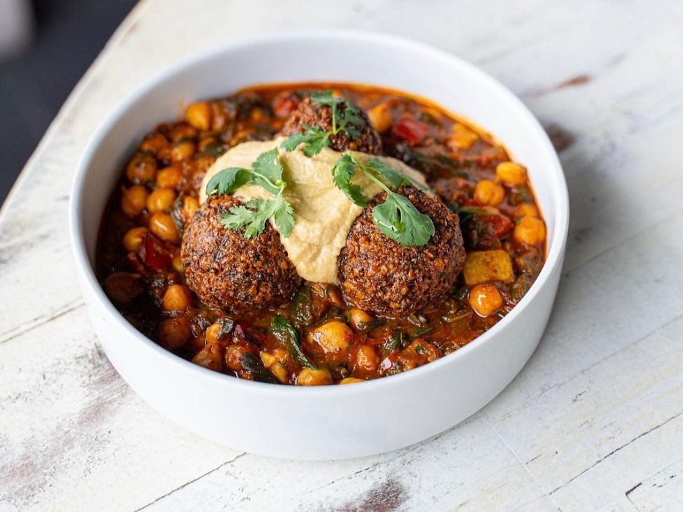 Chickpeas, three ways at Barsha, Hermosa Beach. Photo credit: Barsha