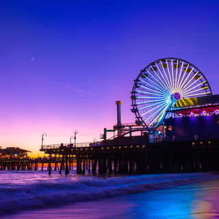 Santa Monica Pier at night