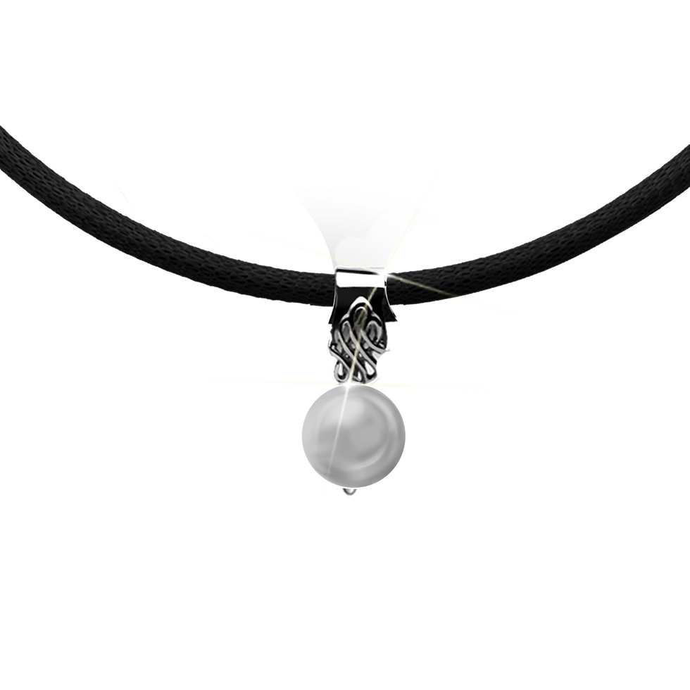 Thumbnail: Black Colori Pearl Necklace