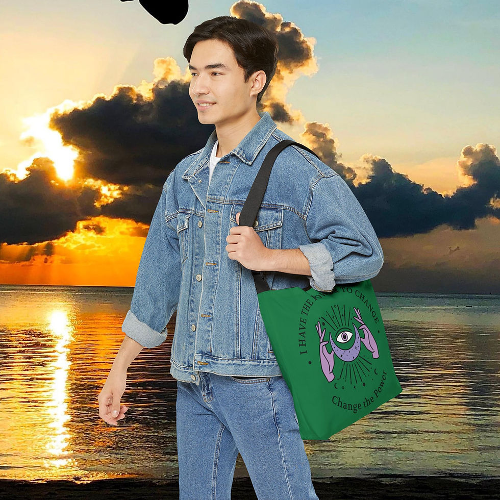 Thumbnail: Mystic Power 16" Tote Bag, "I Have the Power to Change the Power" Eco Bag, Gift