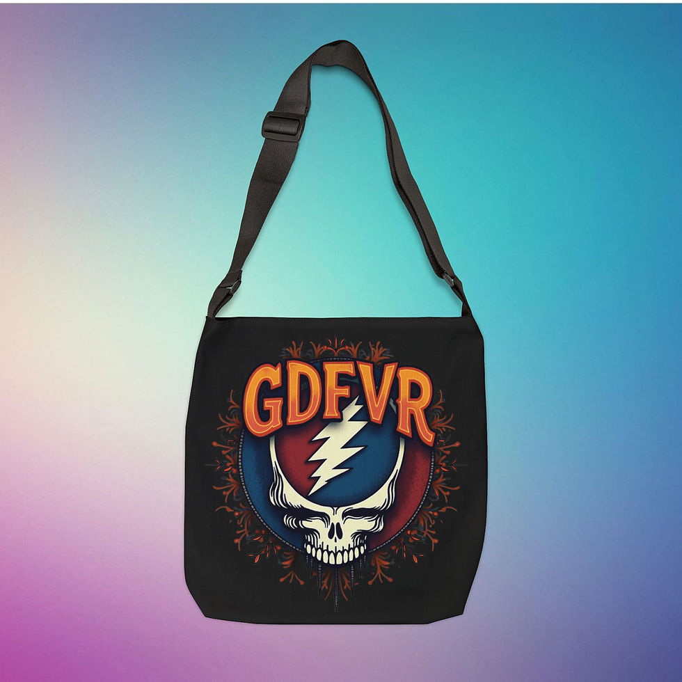 Thumbnail: Wild "GDFVR" Stealie 18" Adjustable Tote, Eco-Friendly Bag, Fine Gift for Heads