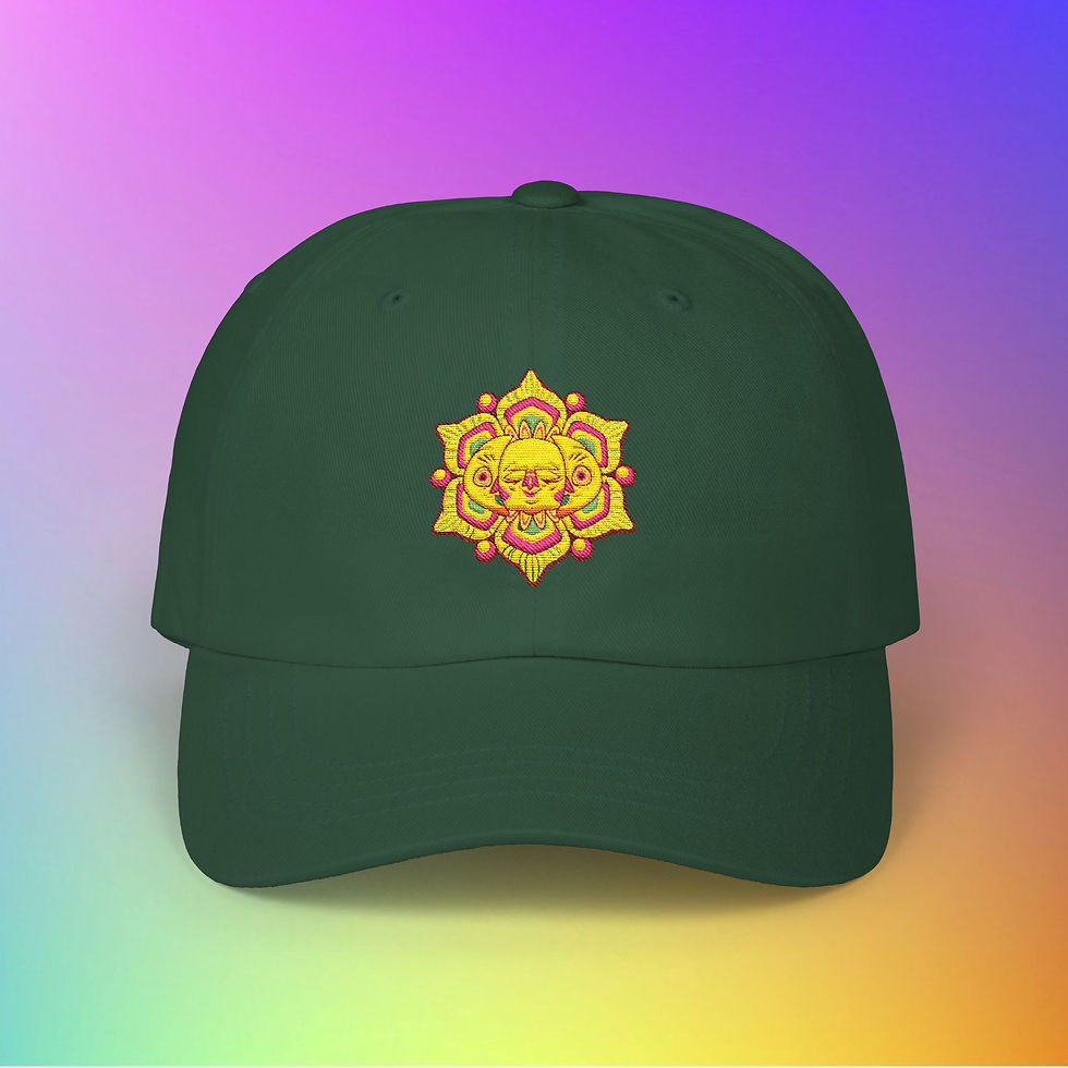 Thumbnail: Green cap with a golden skull emblem, Whiskey Tango Foxtrot Unisex Gift, My Site 1