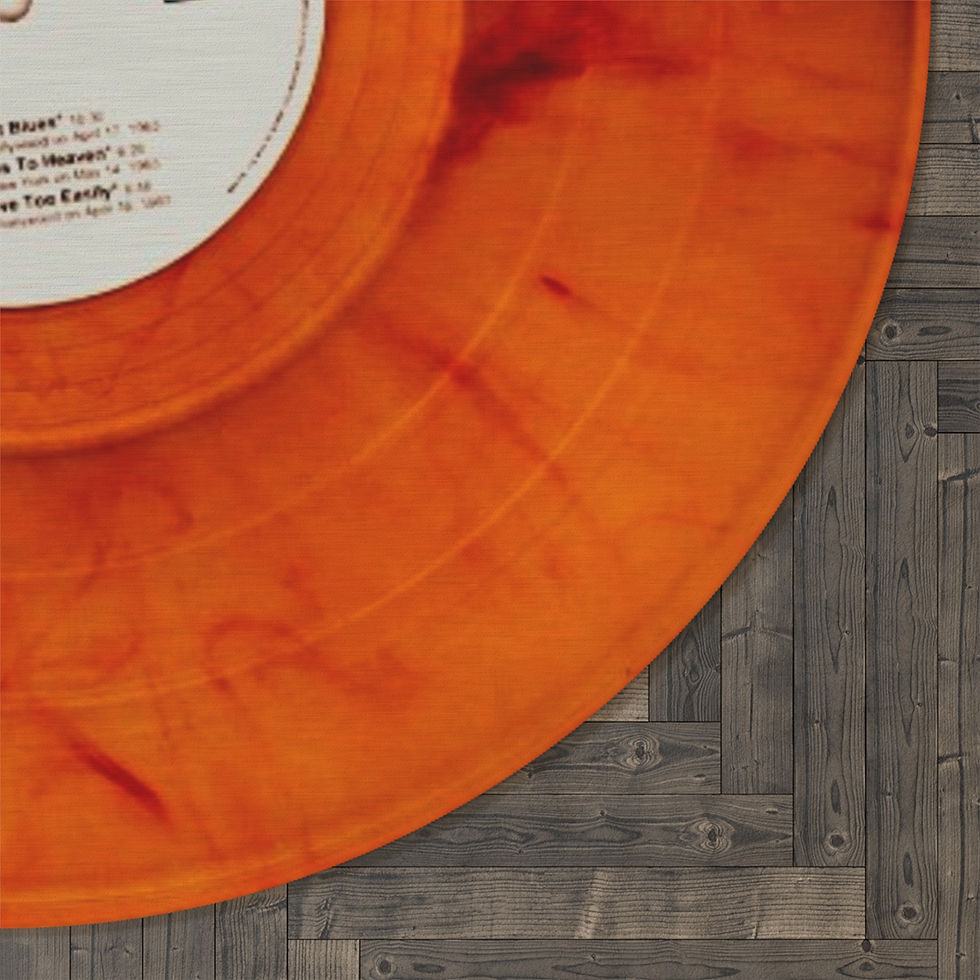 Thumbnail: Classic Miles Davis Orange Marbled Vinyl Record 60" Round Rug, Rare Jazz, Gift