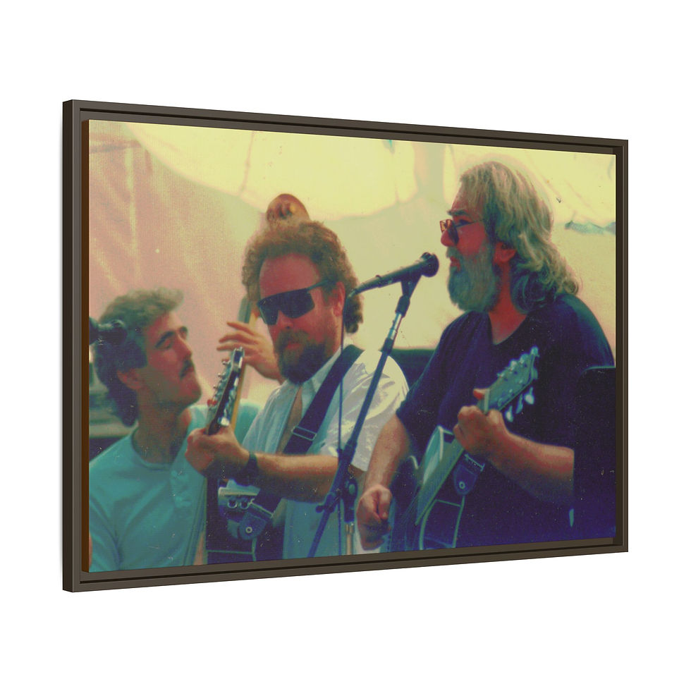 Thumbnail: Jerry Garcia Acoustic Band, French Camp 8-87, 36" x 24" Canvas Print, Fine Gift 