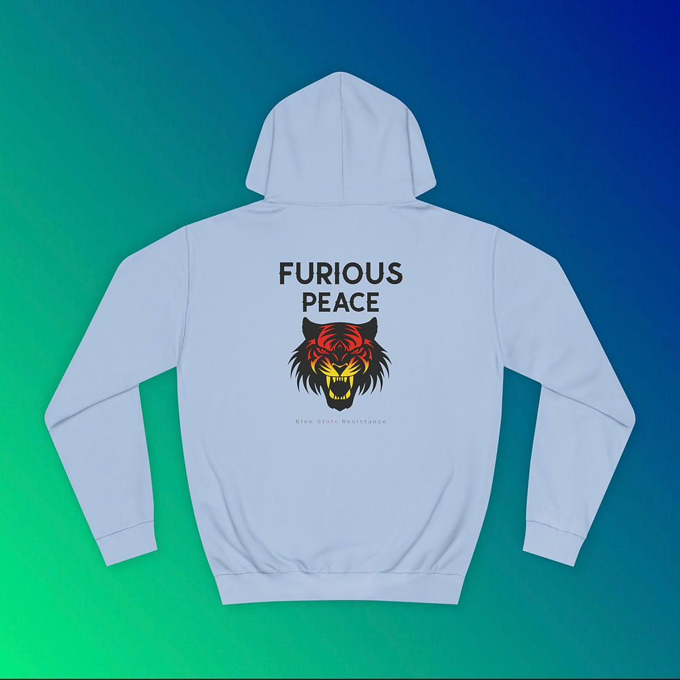 Thumbnail: Light blue hoodie with "FURIOUS PEACE" text and wolf graphic, My Site 1
