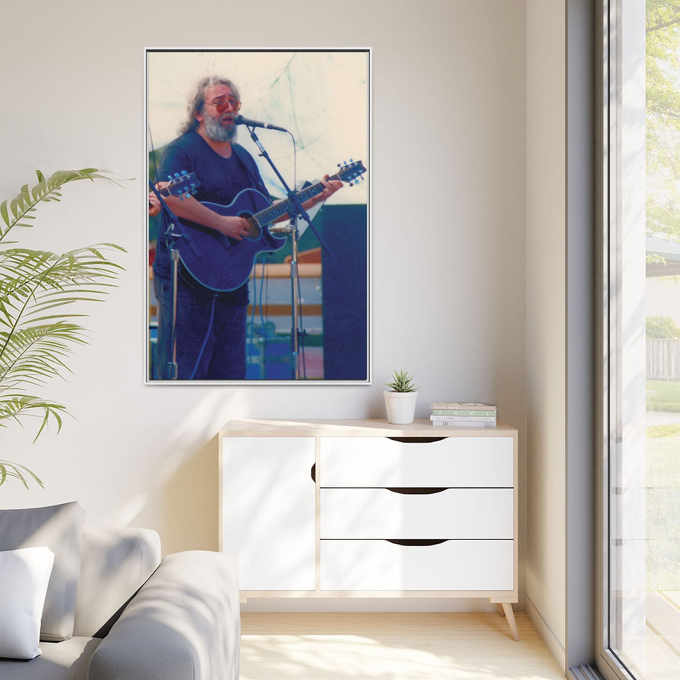 Thumbnail: Jerry Garcia, French Camp August 1987, 40"x 60" Framed Canvas Print, Rare Gift