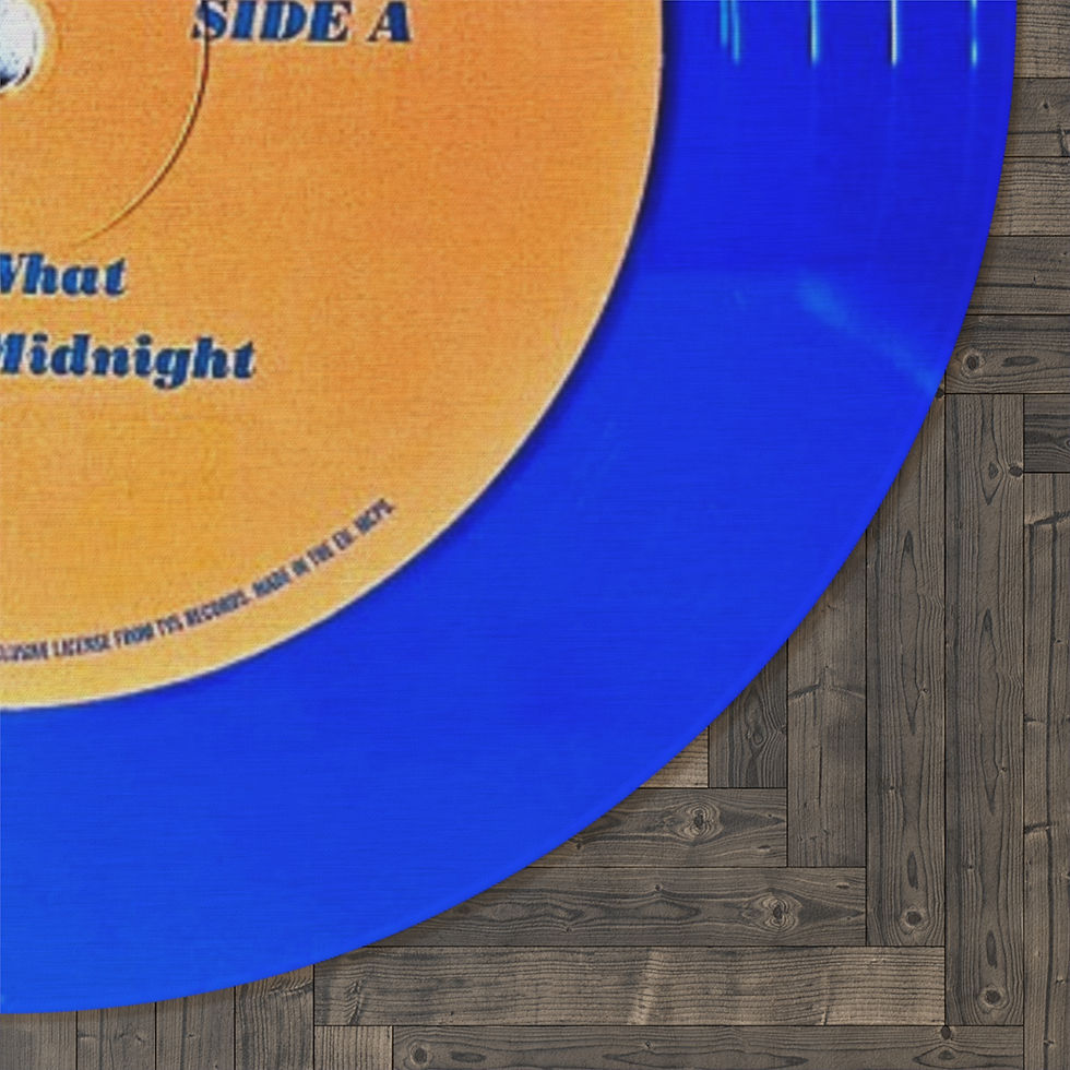 Thumbnail: Vintage Blue Miles Davis Vinyl Record 60" Round Rug, Jazz Lover's Decor, Gift