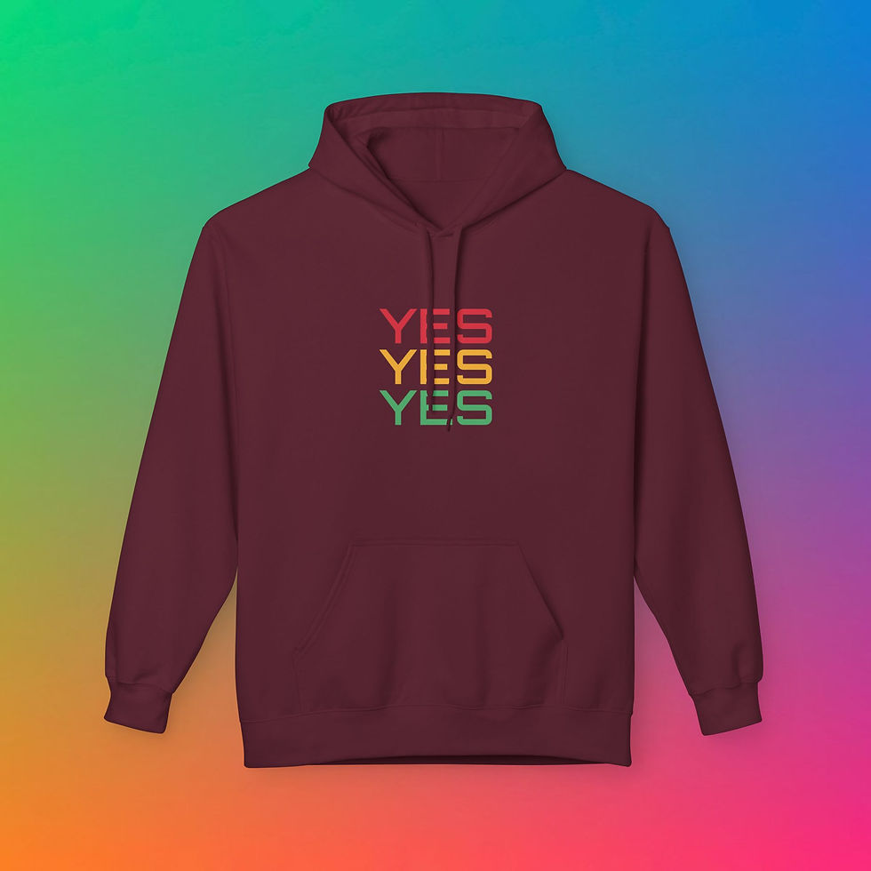 Thumbnail: Maroon hoodie with "YES YES YES" text on front; My Site 1