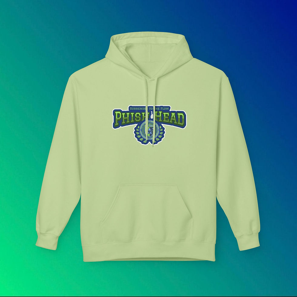 Thumbnail: Green hoodie with "PHISH HEAD" text and logo, gift for fans. My Site 1