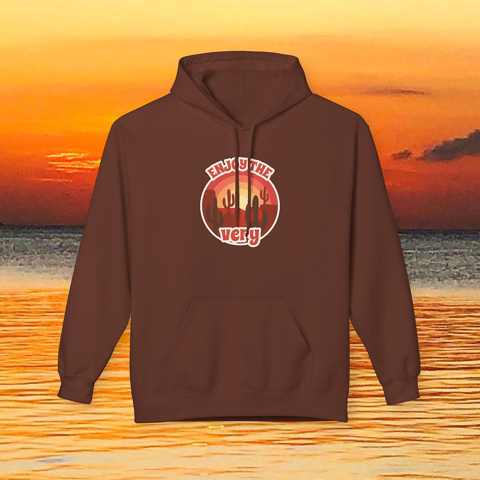 Thumbnail: Brown hoodie with "Space is the Place" graphic, sunset background. My Site 1
