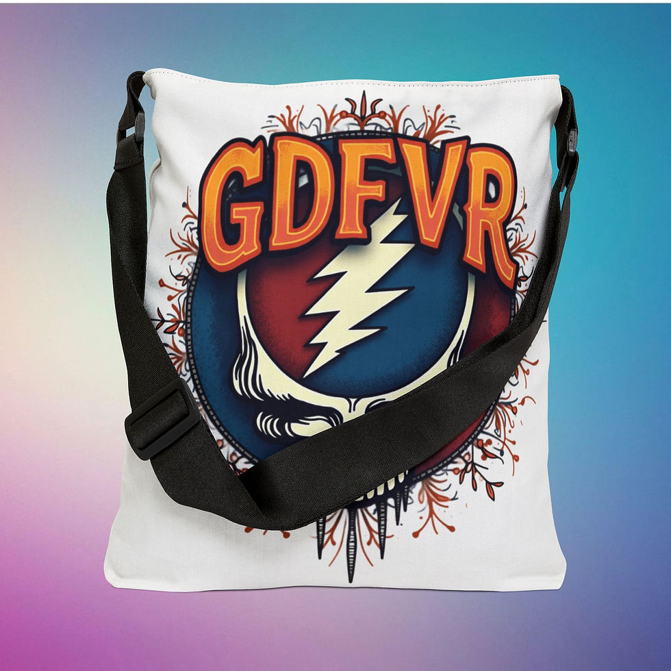 Thumbnail: Wild "GDFVR" Stealie 16" Adjustable Tote, Eco-Friendly Bag, Fine Gift for Heads