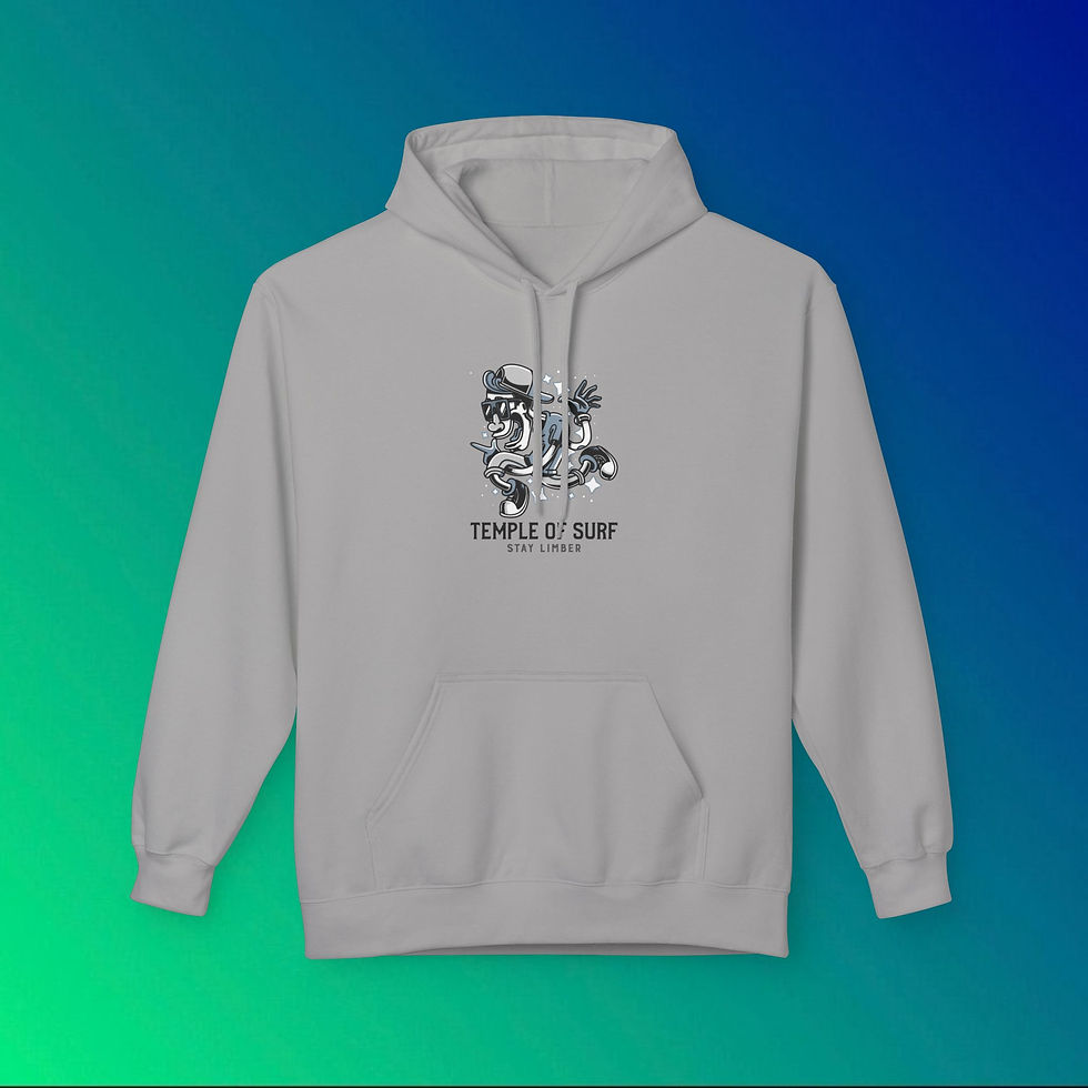 Thumbnail: Gray Temple of Surf hoodie with graphics, My Site 1