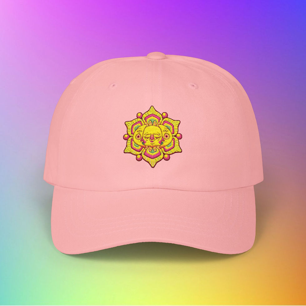 Thumbnail: Pink cap with gold design. Whiskey Tango Foxtrot Unisex Gift, Patriotic Tee, My Site 1