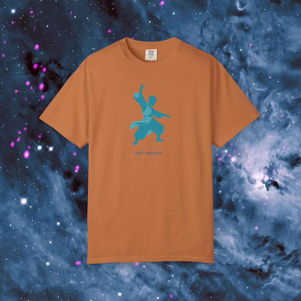 Thumbnail: Orange graphic tee shirt with blue figure and Asian script My Site 1