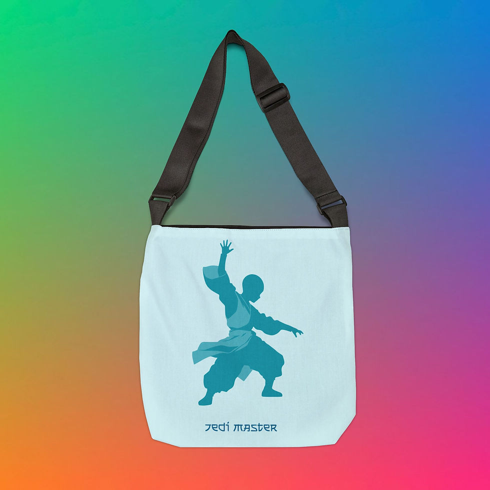 Thumbnail: Jedi Master Adjustable Shopping Bag, 16" Stylish Chic Eco-Friendly Bag, Gift 