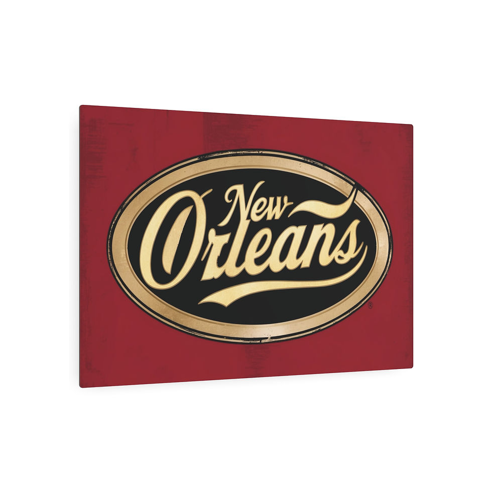 Thumbnail: Rustic Ole "New Orleans" 30"x20" Metal Sign, Vintage New Orleans Love, Fine Gift
