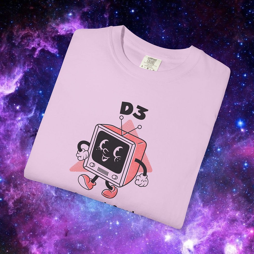Thumbnail: Pink D3 TV character shirt, Japanese Sui T-Shirt, Asian Script Shirt, for Unisex Gift, My Site 1