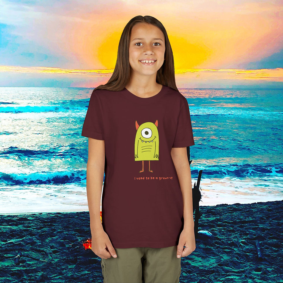 Thumbnail: Young girl wearing a green monster shirt, 