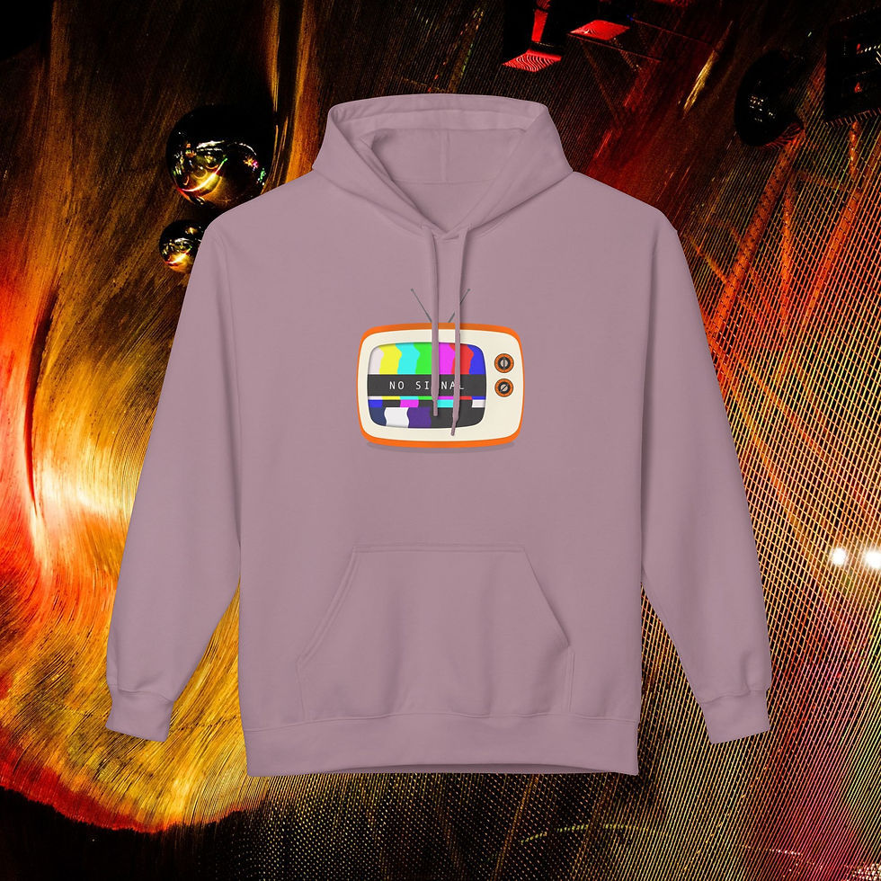 Thumbnail: A purple TV hoodie. The display shows a test pattern. My Site 1
