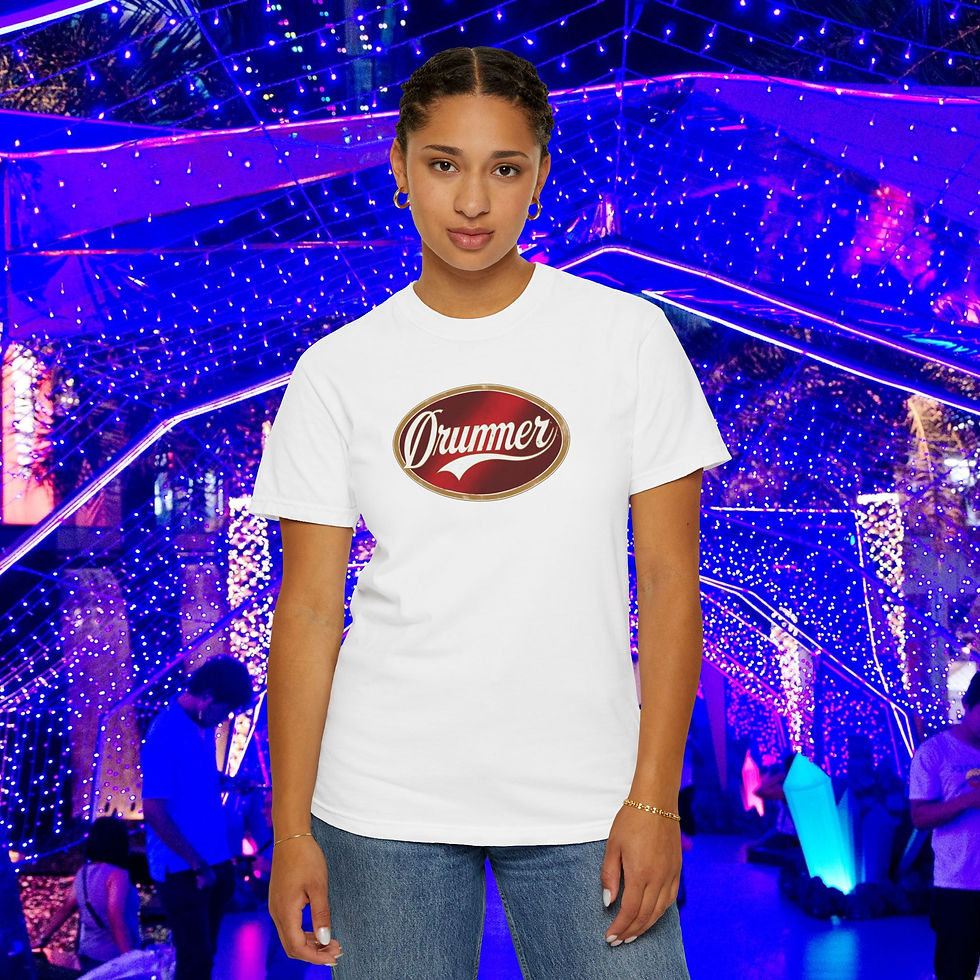 Thumbnail: Vintage "Drummer" Logo T-Shirt, Retro Percussionist Tee, A Rocking Gift