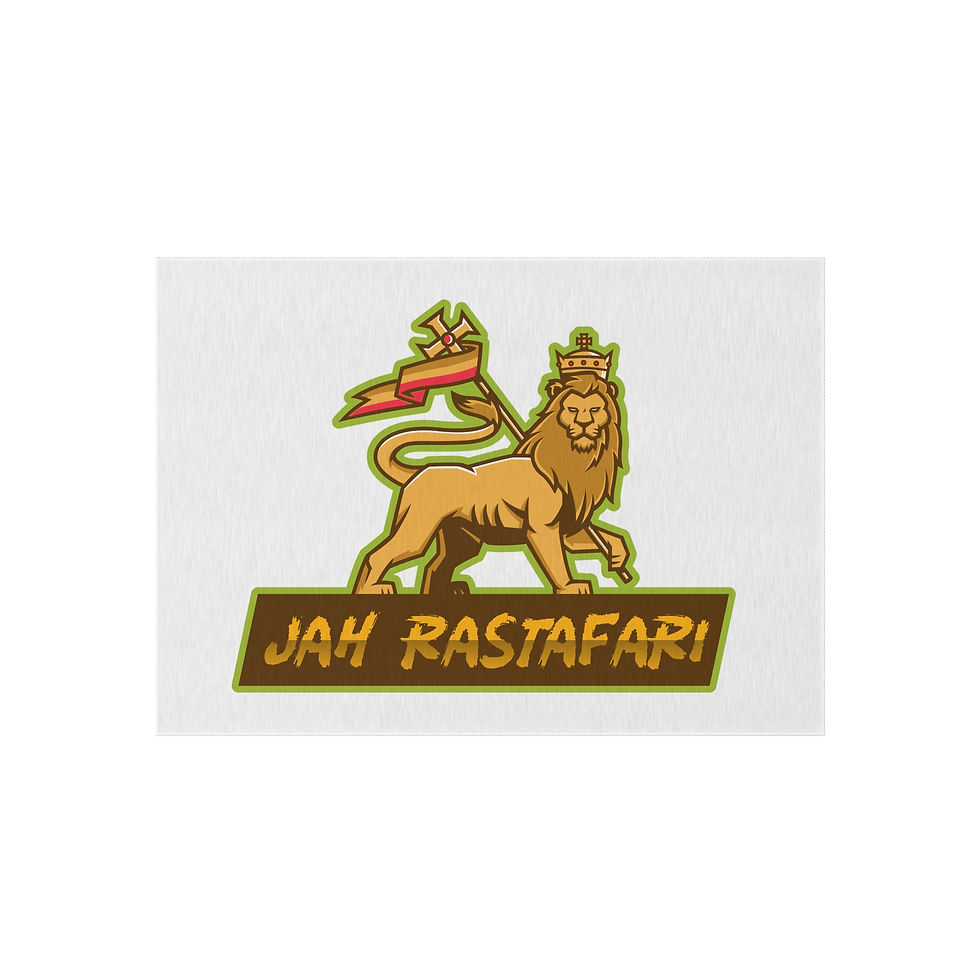 Lion with crown and "JAH RASTAFARI!" text, Deadhead Art, My Site 1