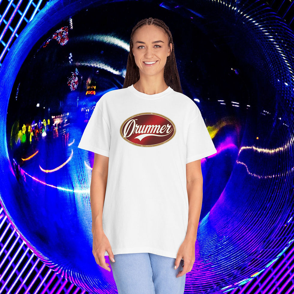 Thumbnail: Vintage "Drummer" Logo T-Shirt, Retro Percussionist Tee, A Rocking Gift