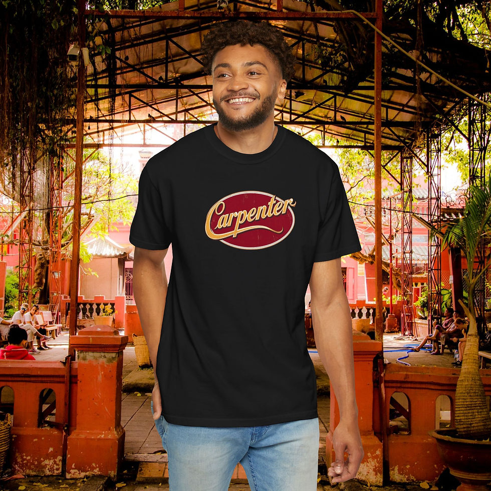 Thumbnail: Retro "Carpenter" Styline Logo T-Shirt, Craftsmen's Tee, Hot Gift For Builders