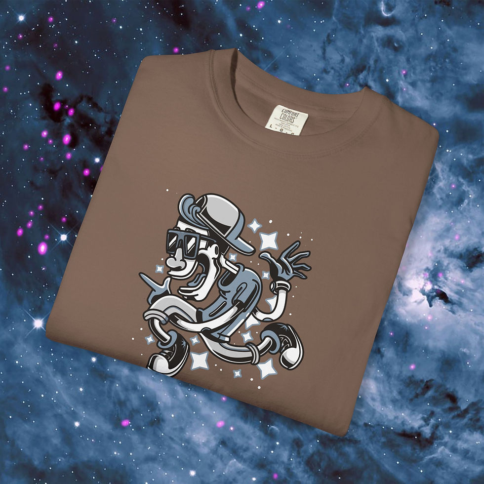 Thumbnail: Brown T-shirt with cartoon character design. Cotton Golf Hat My Site 1