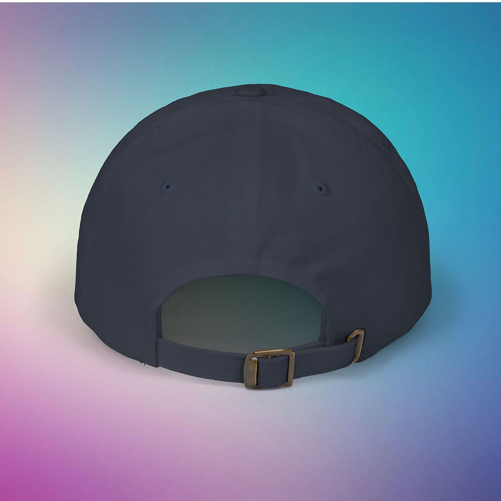 Dark blue cotton golf hat, Unisex Gift, for skaters and dancers, My Site 1