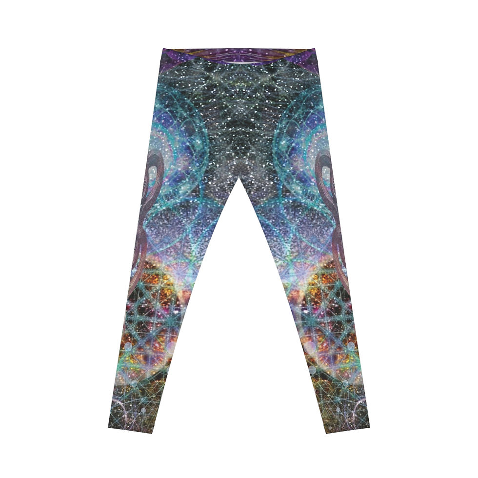 Colorful leggings with abstract art. Unique design, comfortable fit. My Site 1