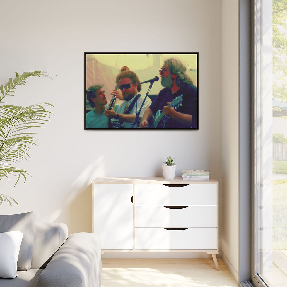 Thumbnail: Jerry Garcia Acoustic Band, French Camp 8-87, 32" x 48" Canvas Print, Fine Gift 