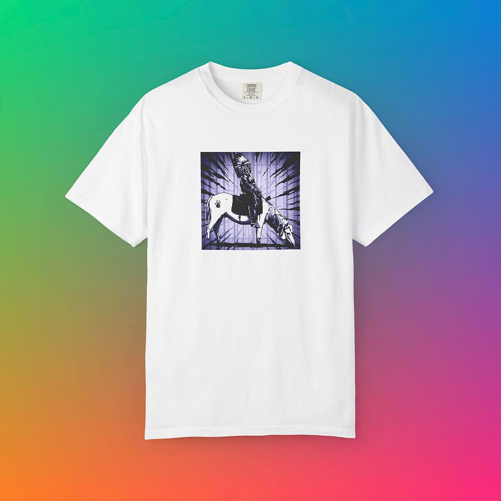 White t-shirt with abstract print; Lysergic Acid Molecular Pattern Round Print T-Shirt, Abstract Psychedelic Gift