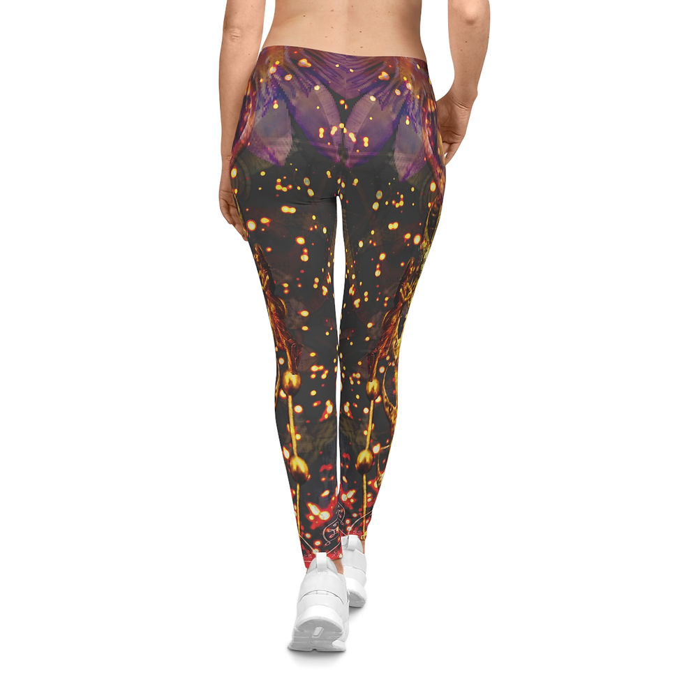 Thumbnail: Incredible Caduceus Alchemical Yoga Leggings for Women, Festival Dance Leggings