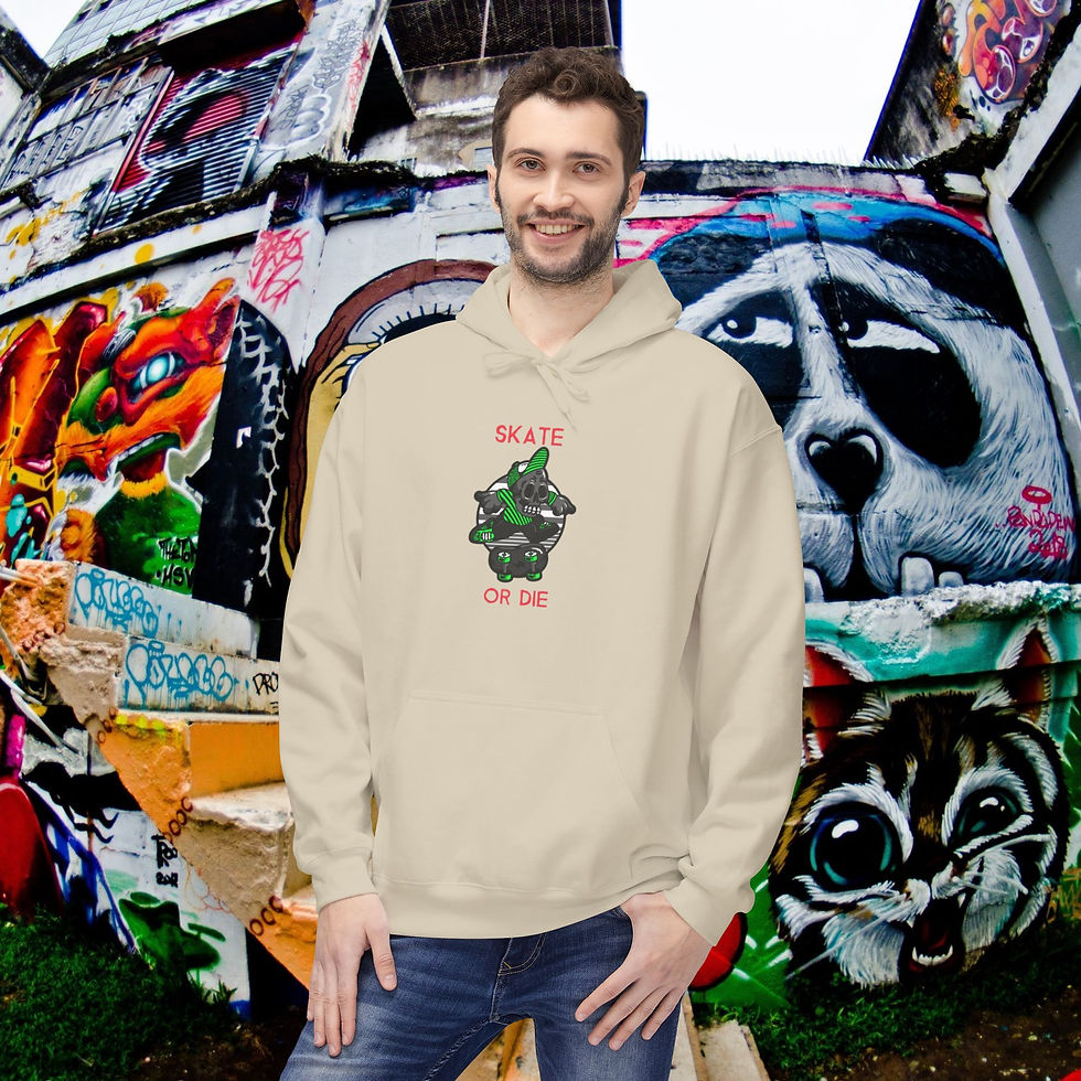 Thumbnail: Man wearing beige hoodie with 