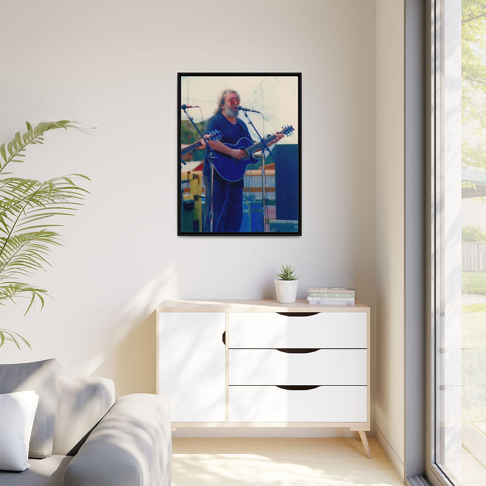 Thumbnail: Jerry Garcia, French Camp August 1987, 30"x 40" Framed Canvas Print, Rare Gift