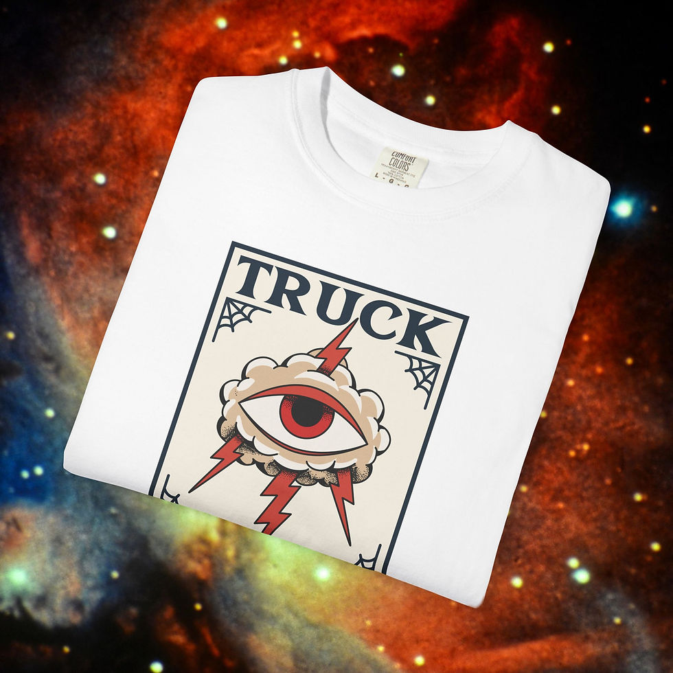 Thumbnail: White T-shirt with TRUCK design, Unisex Gift, Anti-Fascist Shirt. My Site 1