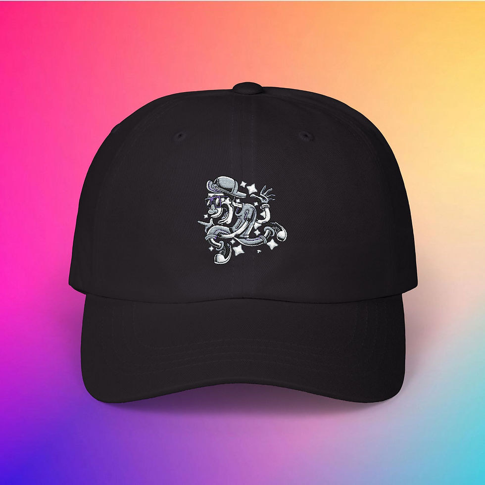 Thumbnail: Black embroidered cap, Cotton Golf Hat, My Site 1, Festival Hat, Unisex Gift