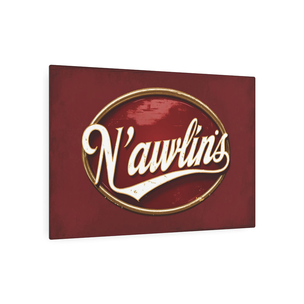 Thumbnail: Rustic "N'awlins" 30"x 20" Metal Art Sign, Version V, Gift For N'awlins Lovers
