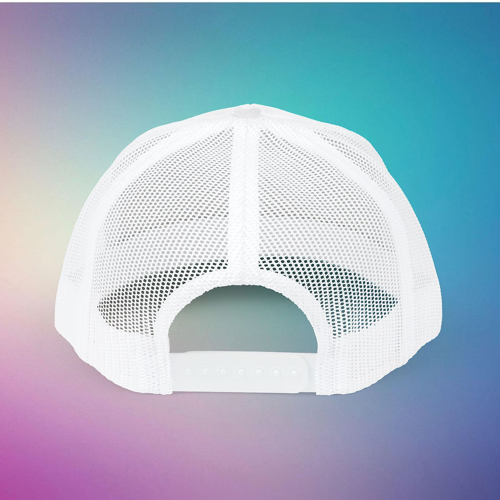 Thumbnail: White mesh back cap on a gradient background, My Site 1