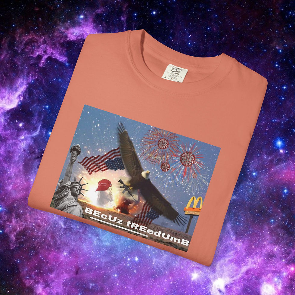 Thumbnail: Patriotic Eagle t-shirt with American flag graphics and fireworks 