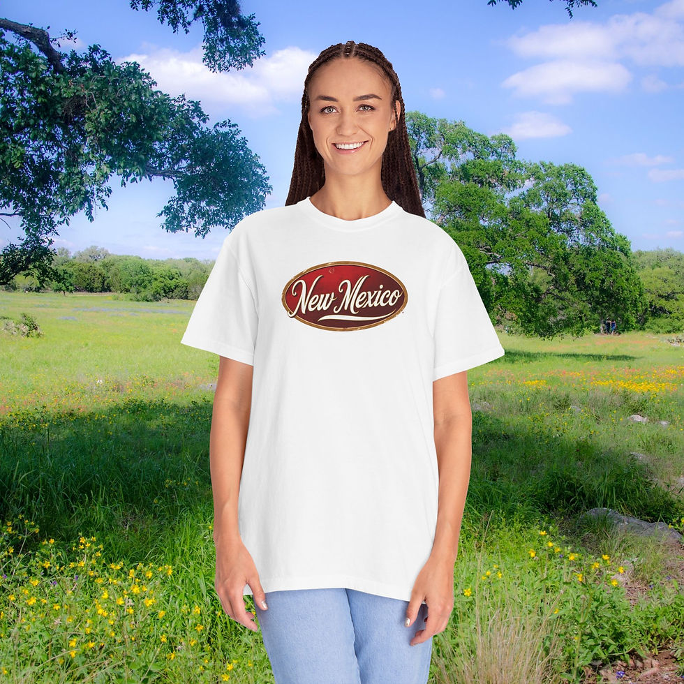 Thumbnail: Epic New Mexico Oval Logo T-Shirt, Retro Enchanted State Tee, New Mexico Lovers