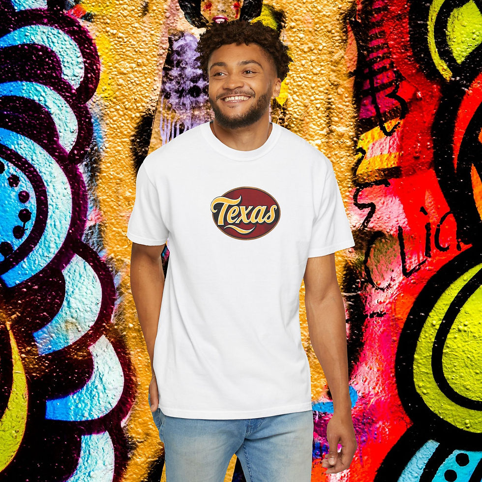 Thumbnail: Classic "Texas" Vintage Logo T-Shirt, Retro Designed Lone Star Tee, Texan Gift