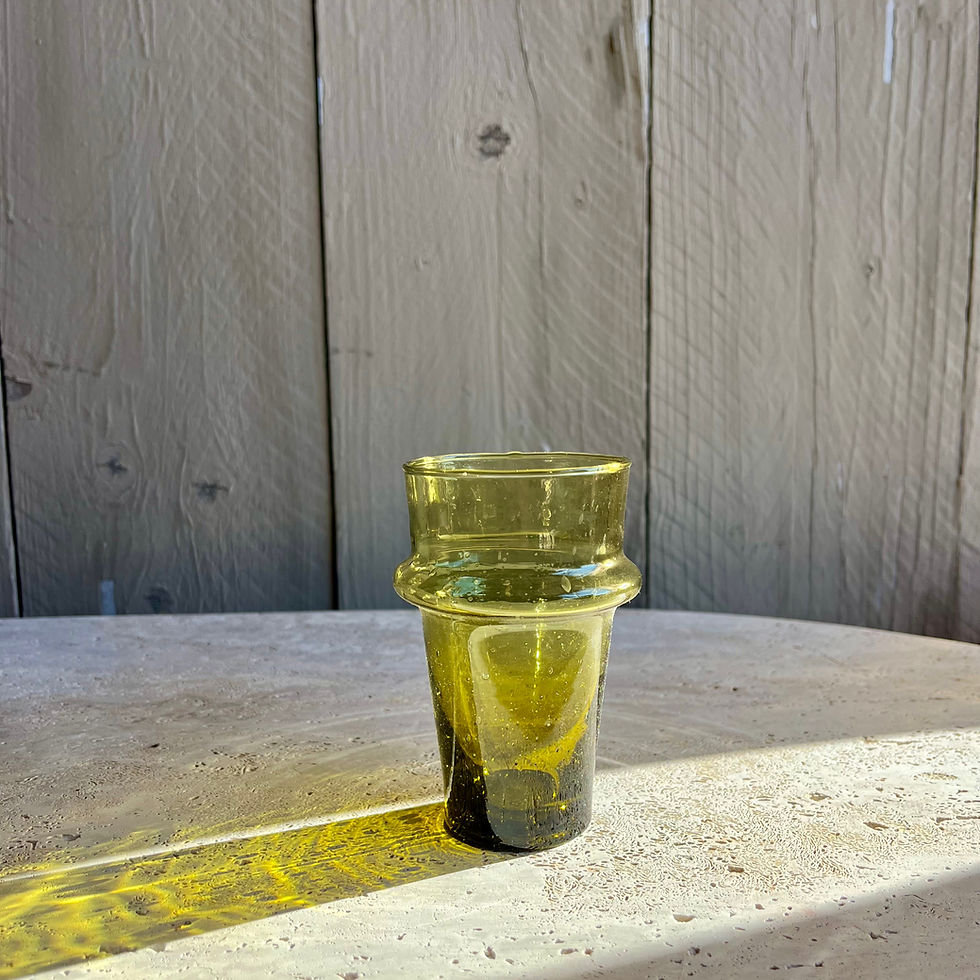Verre beldi marocain marron avec rayon de soleil