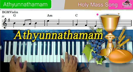 Athyunnathamam Holy Mass Keyboard Tutorial and Lirics