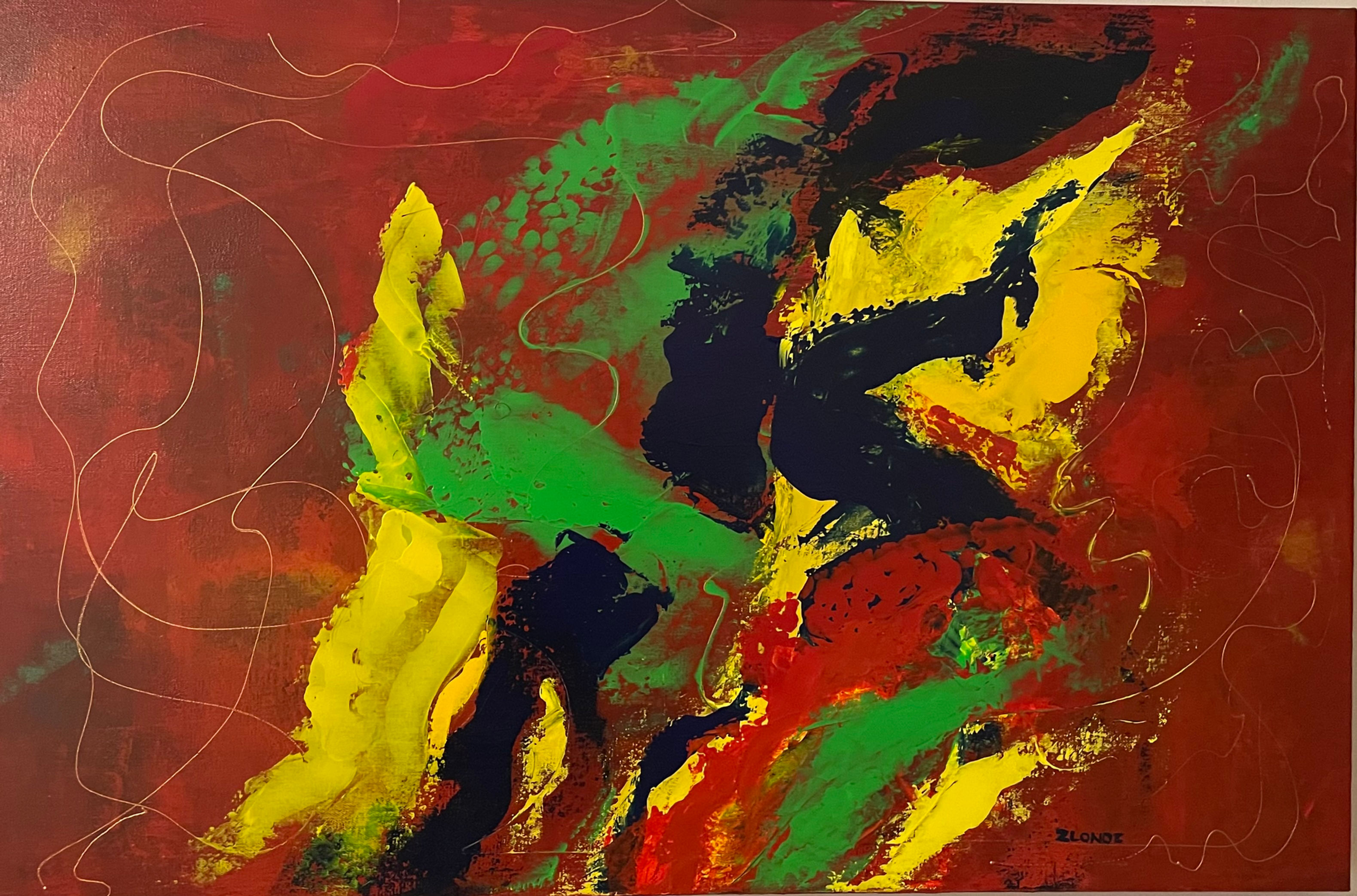 Colors in the water                                                  (48x24")